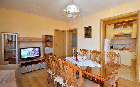 Snježana: Furniture, Property, Table, Wood, Building, Interior Design, Lighting, Chair, Flooring, Picture Frame