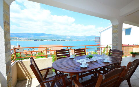 Snježana: Sky, Cloud, Water, Furniture, Table, Property, Chair, Building, Azure, Seaside Resort