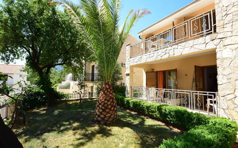 Orebić 121: Plant, Building, Sky, Window, Tree, Vegetation, Land Lot, Arecales, Residential Area, Grass