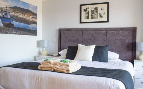 Viewfield: Furniture, Building, Comfort, Azure, Wood, Interior Design, Picture Frame, Bed Frame, Floor, Pillow