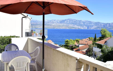Villa Bay View: Umbrella, Property, Real Estate, Building, Shade, House, Azure, Vacation, Balcony, Home