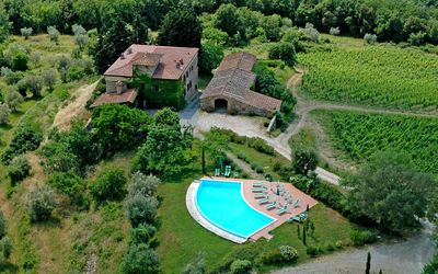 Fattoria Di Quercia Al Poggio: Natural Landscape, Sport Venue, Aerial Photography, Bird'S-Eye View, Landscape, Estate, Botanical Garden, Grass, Tree, Photography