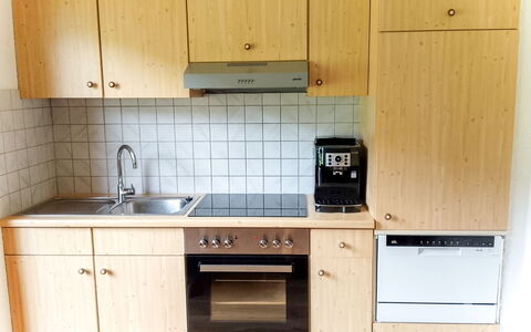 Aschau im Zillertal 495: Kitchen Appliance, Kitchen, Cabinetry, Countertop, Major Appliance, Wood, Furniture, Flooring, Kitchen Sink, Sink