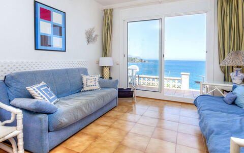 Nicolas: Furniture, Couch, Blue, Azure, Building, Comfort, Window, Wood, Interior Design, Curtain