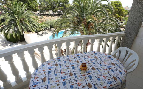 Escorpion: Property, Balcony, Vacation, House, Villa, Apartment, Home, Furniture, Building, Porch