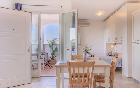 Scarlino Summer Village: Furniture, Flooring, Interior Design, Wood, Floor, Ceiling, Dining Room, Kitchen & Dining Room Table, Door, Lighting