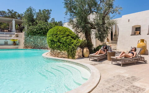 Salento Luxury Retreat: Water, Sky, Plant, Azure, Swimming Pool, Outdoor Furniture, Tree, Leisure, Real Estate, Landscape