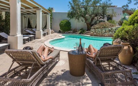 Salento Luxury Retreat: Water, Plant, Swimming Pool, Azure, Sky, Outdoor Furniture, Interior Design, Leisure, Tree, Residential Area