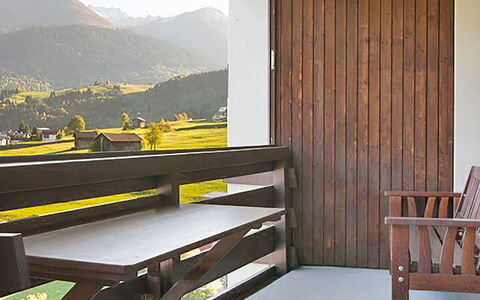Disentis 100: Room, Property, Furniture, Yellow, Balcony, Interior Design, Wall, Building, House, Architecture