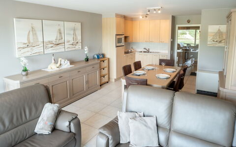 Lautrec 304 with Balcony: Couch, Furniture, Property, Table, Cabinetry, Picture Frame, Chair, Interior Design, Comfort, Living Room