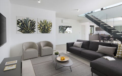 Villa Fasana: Living Room, Room, Interior Design, Furniture, Property, Building, House, Floor, Real Estate, Wall