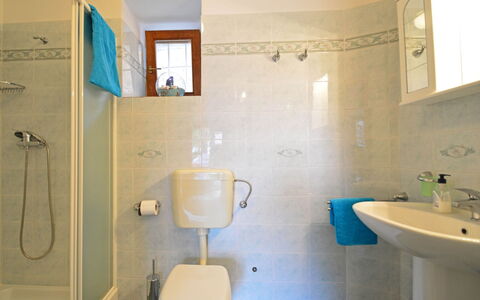 Villa Karolina: Bathroom, Property, Room, Plumbing Fixture, Wall, Interior Design, Tile, Bathroom Accessory, House, Floor