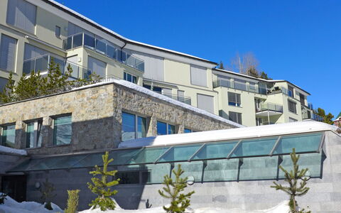 St. Moritz 23: Property, Architecture, Building, House, Real Estate, Daytime, Facade, Home, Mixed-Use, Residential Area
