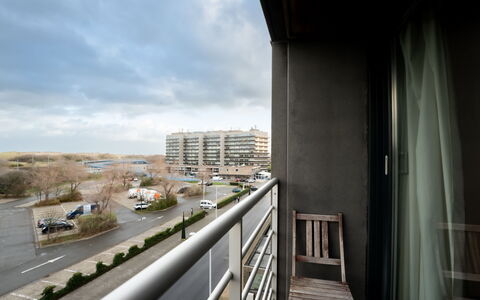 Zeeparel 402 with Balcony: Daytime, Building, Apartment, Residential Area, Neighbourhood, Architecture, Condominium, Balcony, Urban Design