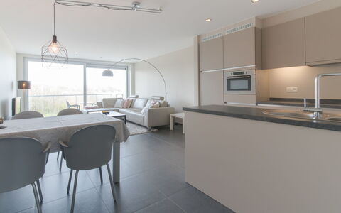 Solis with Balcony: Property, Cabinetry, Building, Furniture, Countertop, Table, Chair, Home Appliance, Interior Design, Architecture