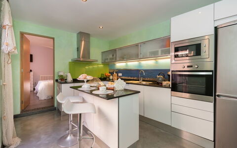 Fonoll Mari: Room, Furniture, Property, Countertop, Kitchen, Interior Design, Cabinetry, Building, Floor, House
