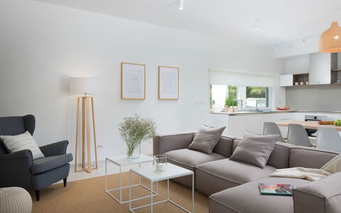 Santa Marina: Living Room, Furniture, Room, Interior Design, Property, Coffee Table, Couch, Building, Floor, Wall
