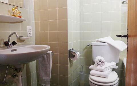 Chesa Rossa: Bathroom, Toilet, Toilet Seat, Property, Room, Plumbing Fixture, Tile, Bathroom Accessory, Wall, Ceramic