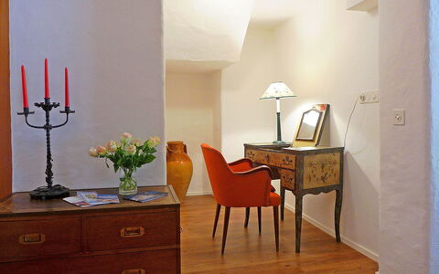 Chesa Rossa: Room, Furniture, Interior Design, Property, Floor, Wall, Table, Building, Wallpaper, Architecture
