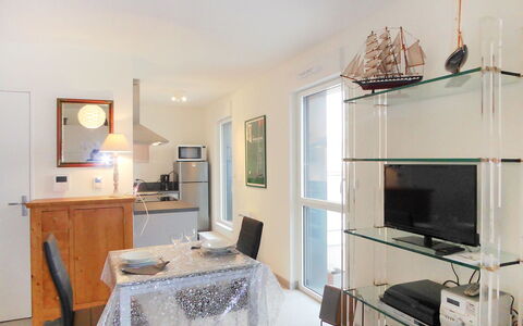 Les Allées du Port: Property, Furniture, Cabinetry, Picture Frame, Countertop, Interior Design, Lighting, Wood, Home Appliance, Kitchen