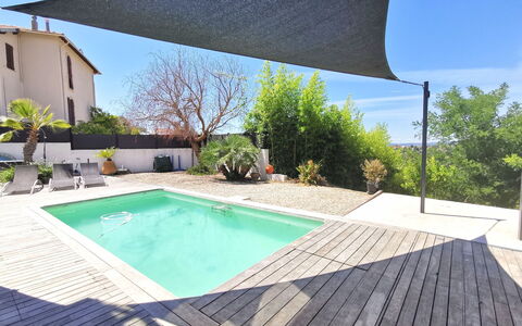 Les Oliviers: Water, Plant, Building, Daytime, Property, Sky, Swimming Pool, Light, Shade, Azure