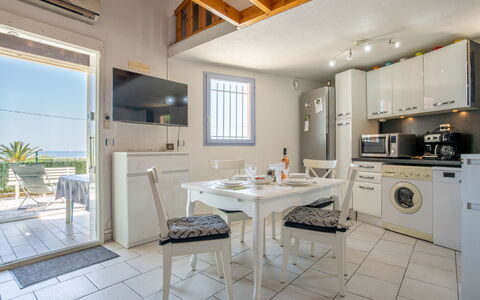 Saint Aygulf 155: Property, Tap, Cabinetry, Countertop, Plumbing Fixture, Sink, Lighting, Kitchen, Interior Design, Wood