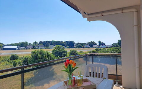Plein Sud: Balcony, Shade, Chair, Outdoor Furniture, Wood Stain, Fence, Handrail, Resort, Kitchen & Dining Room Table, Eco Hotel
