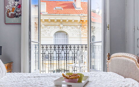 Le Concordia: Bedroom, Interior Design, Bed, Bedding, Bed Sheet, Furniture, Linens, Home, Bed Frame, Apartment