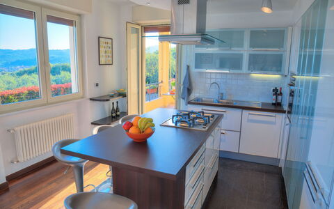Villa Il Poggiolo Apartments - Diano Marina: Room, Property, Furniture, Building, Kitchen, Interior Design, House, Home, Real Estate, Countertop