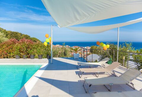 Villa Il Poggiolo Apartments - Diano Marina: Property, Sky, Vacation, Real Estate, House, Architecture, Building, Swimming Pool, Design, Shade