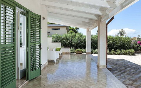 Bianca: Flooring, Floor, Ceiling, Porch, Shade, Outdoor Furniture, Column, Outdoor Structure, Flagstone, Chair
