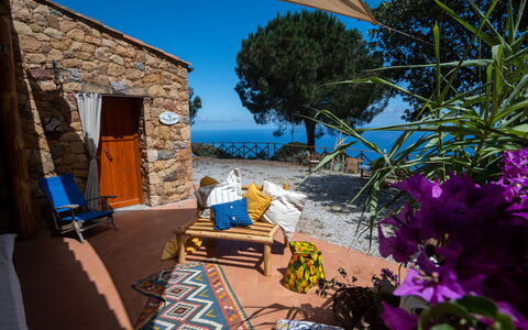Terre Di Bea Cottage By The Sea Cefalu': Blue, Property, House, Azure, Home, Majorelle Blue, Sky, Vacation, Real Estate, Building