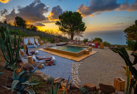 Terre Di Bea Cottage By The Sea Cefalu': Cloud, Sky, Plant, Water, Daytime, Nature, Natural Landscape, Tree, Outdoor Furniture, Body Of Water