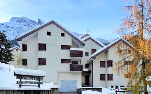 Canazei 710: Sky, Building, Daytime, Snow, Property, Window, Architecture, House, Tree