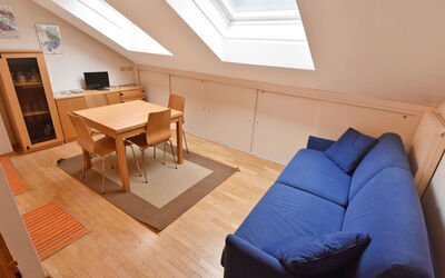 Enrosadira 710.4: Room, Property, Furniture, Floor, Interior Design, House, Living Room, Building, Table, Attic