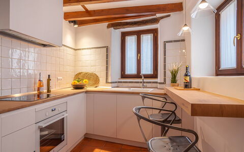 Biniarroi Charm & Quality: Tap, Cabinetry, Countertop, Property, Sink, Kitchen Sink, Plumbing Fixture, Building, Kitchen, Wood