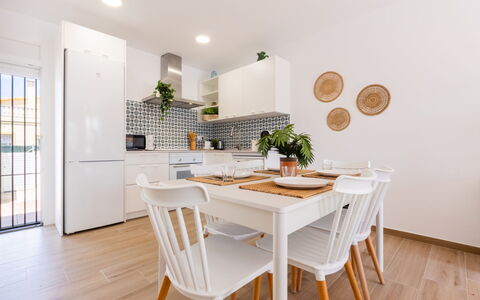 Marina: Furniture, Interior Design, Kitchen, Flooring, Chair, Table, Wood, Dining Room, Kitchen & Dining Room Table, Floor