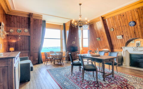 La Garde: Furniture, Property, Table, Picture Frame, Blue, Wood, Chair, Interior Design, Building, Cabinetry