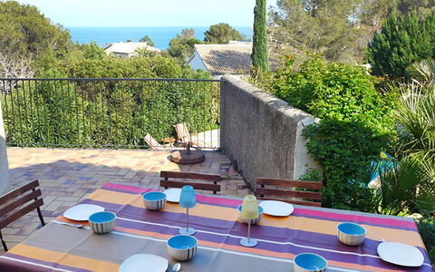 La Maison du Midi: Property, Plant, Sky, Tree, Building, Azure, Table, Outdoor Furniture, Lighting, Interior Design