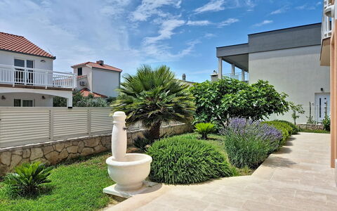 Trogir Okrug Gornji 314: Residential Area, Shrub, House, Garden, Home, Landscaping, Shade, Walkway, Estate