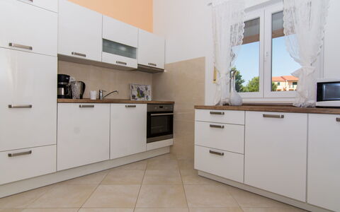 Trogir Okrug Gornji 314: Countertop, Cabinetry, Property, Tap, Building, Kitchen Appliance, Kitchen Stove, Home Appliance, Drawer, Kitchen