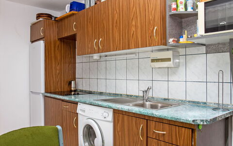 Azzurro: Cabinetry, Countertop, Furniture, Sink, Tap, Property, Kitchen, Plumbing Fixture, Blue, Green