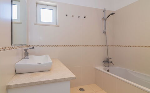 Praia da Luz Sea View: Bathroom, Property, Room, Floor, Tile, Wall, Interior Design, Tap, Architecture, Real Estate