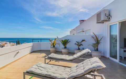 Praia da Luz Sea View: Property, House, Building, Real Estate, Room, Architecture, Apartment, Home, Interior Design, Floor