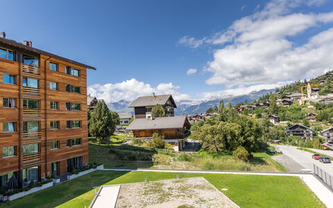 Vercorin 9000: Building, Apartment, Mountain Range, Condominium, Plank, Hotel, Alps, Log Cabin, Mountain Village, Balcony