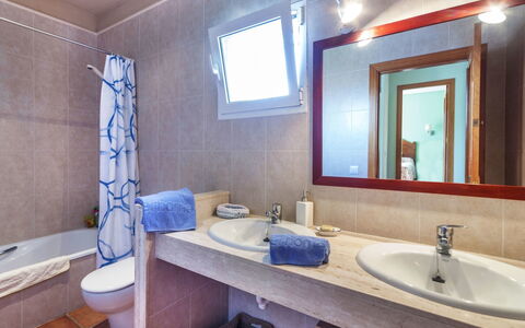 Villa Esther: Bathroom, Property, Room, Bathroom Sink, Sink, Interior Design, Building, Wall, Tap, House