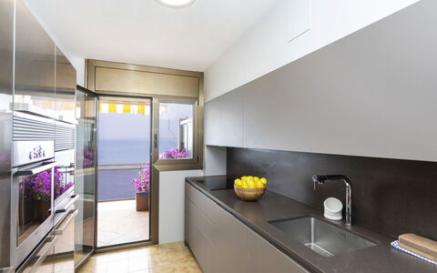Cala D'Or: Cabinetry, Sink, Countertop, Kitchen Sink, Building, Tap, Interior Design, Kitchen Stove, Kitchen, Floor