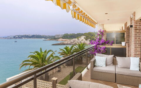Cala D'Or: Water, Property, Building, Sky, Furniture, Plant, Flower, Azure, Outdoor Furniture, Seaside Resort