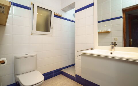 Bellevue: Property, Bathroom, Building, Purple, Plumbing Fixture, Interior Design, Floor, Mirror, Wall