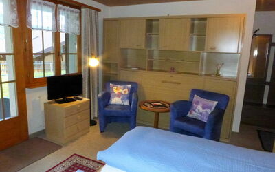 Grindelwald 570: Property, Furniture, Window, Comfort, Table, Television, Wood, Textile, Interior Design, Pillow